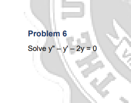 Differential Equation solve the following