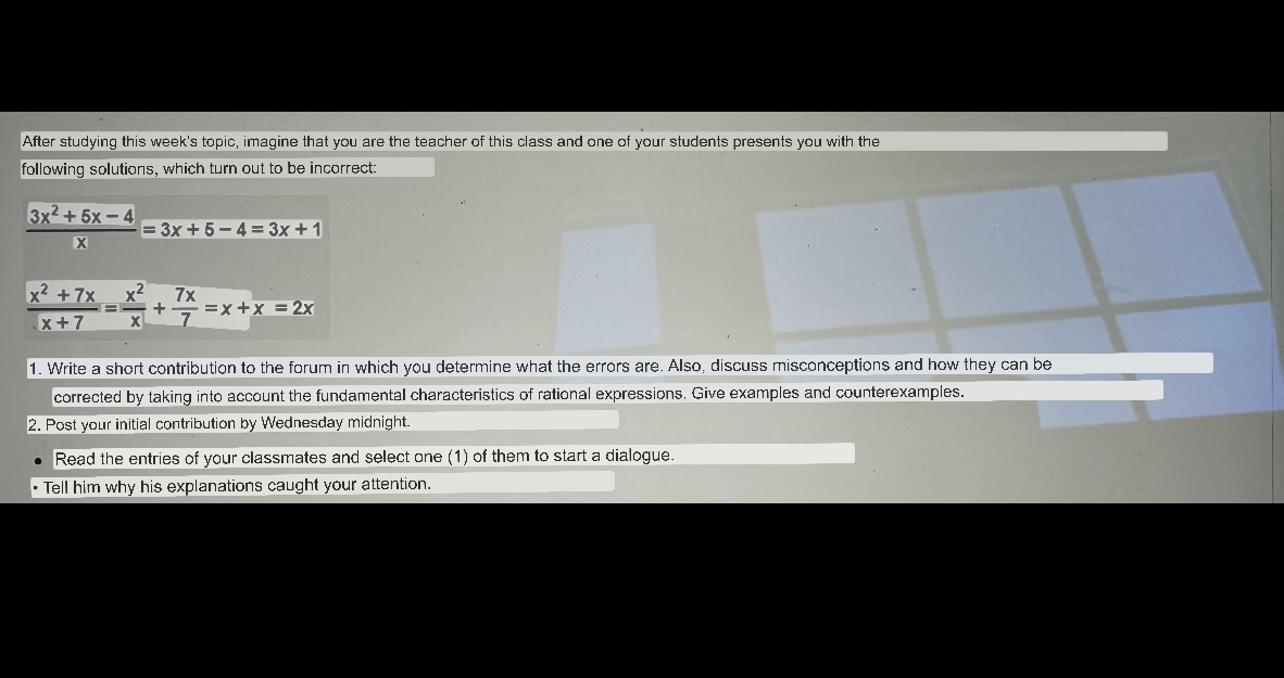 After studying this week's topic. imagine