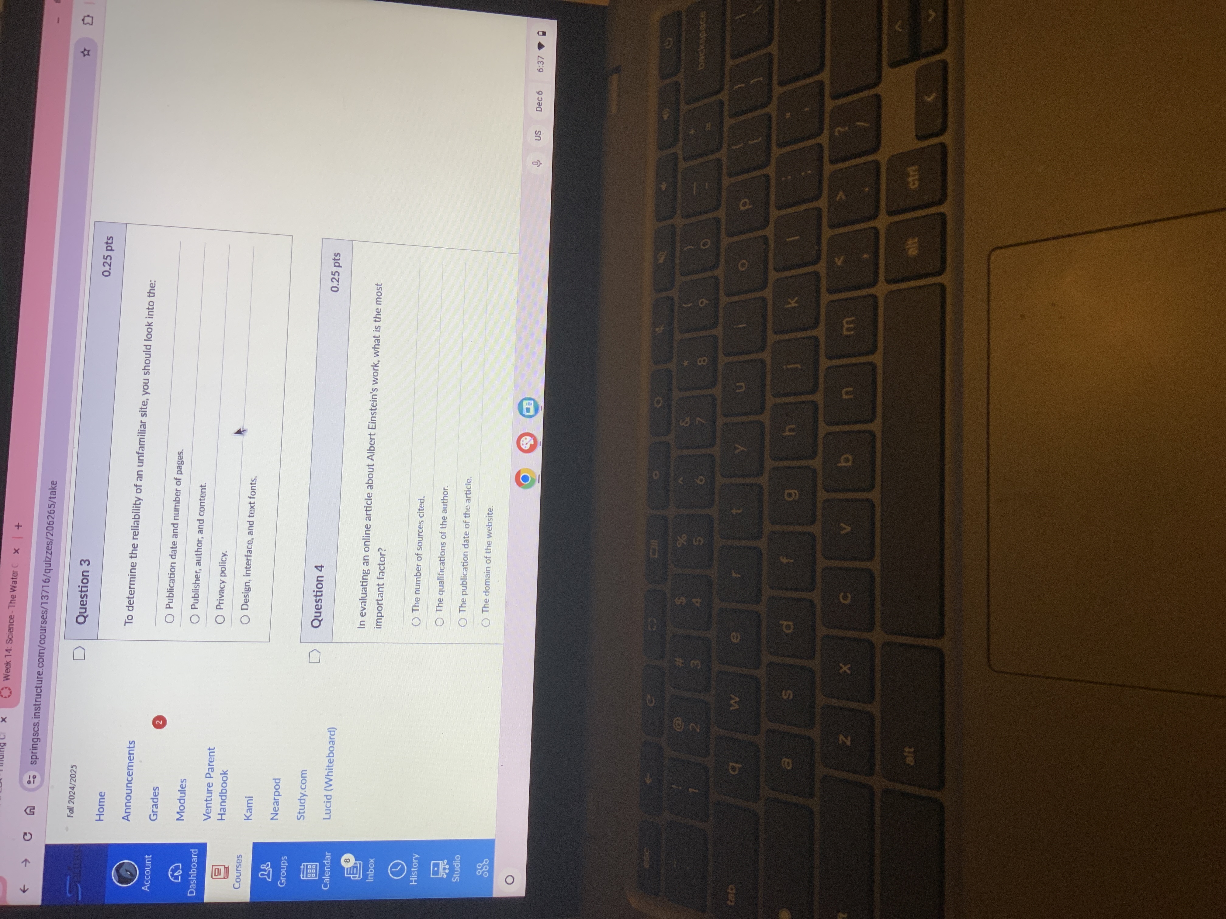 Quiz: Week 14: ELA - Finding Ci x Week 14: