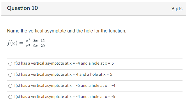 \fQuestion 6 9 pts What is the least common