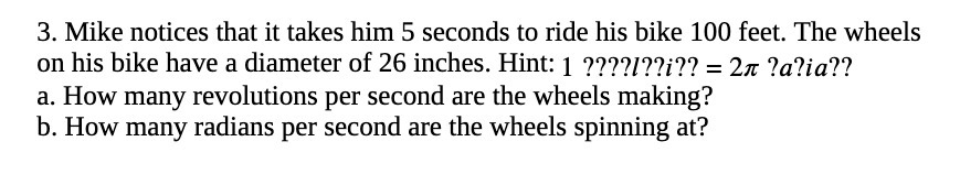 3. Mike notices that it takes him 5 seconds to