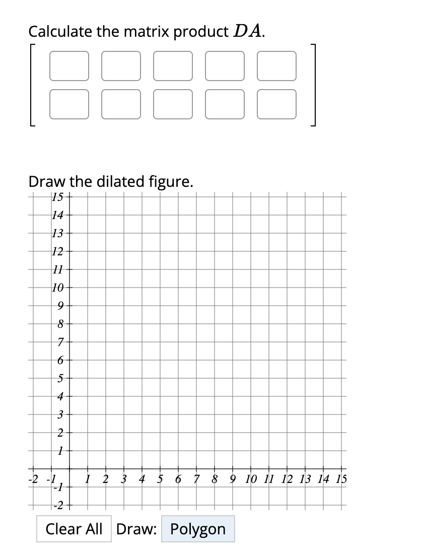 The following data matrix represents a simple