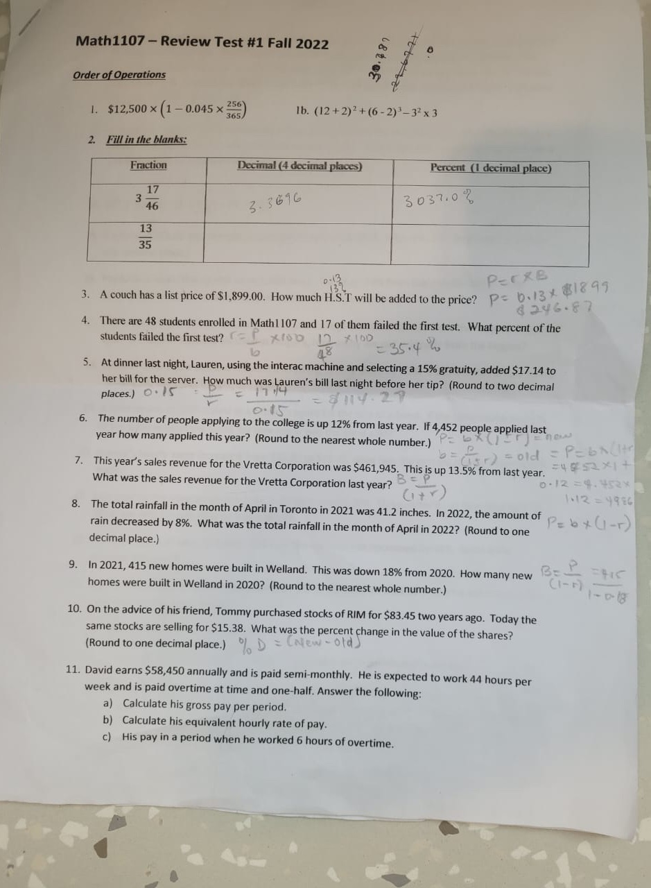 Math1107 - Review Test #1 Fall 2022 30.487
