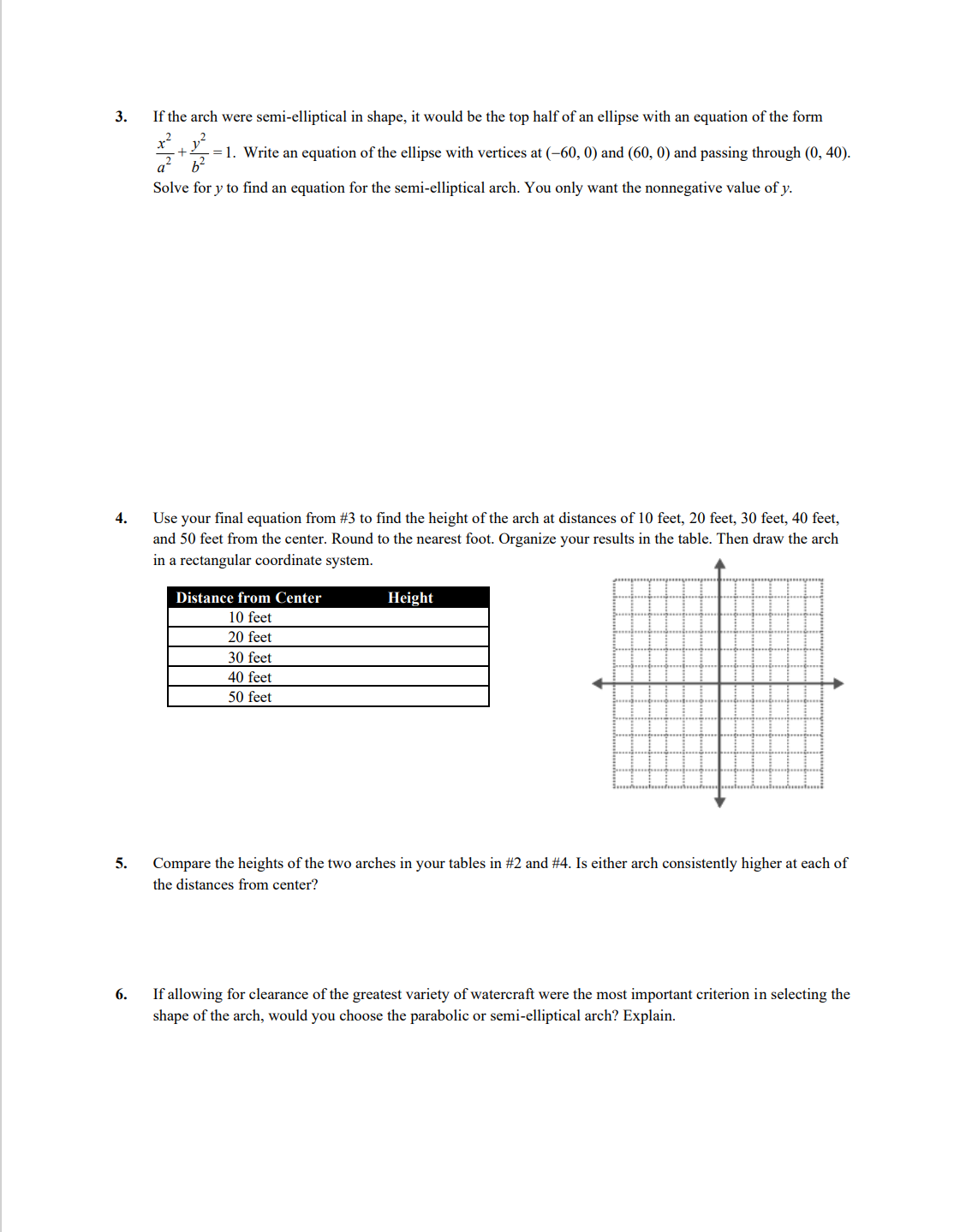 Classroom Activity: Applications ofEllpses and