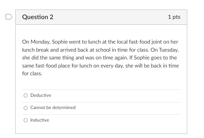 D Question 1 1 pts Every morning, I eat eggs for