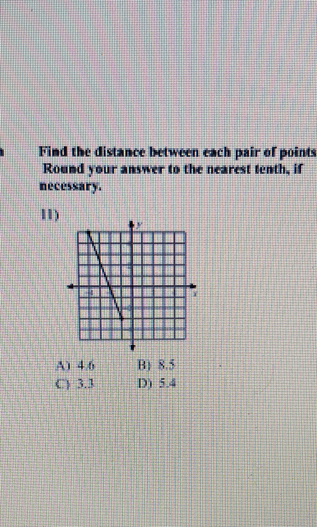 Find the distance between each pair of point