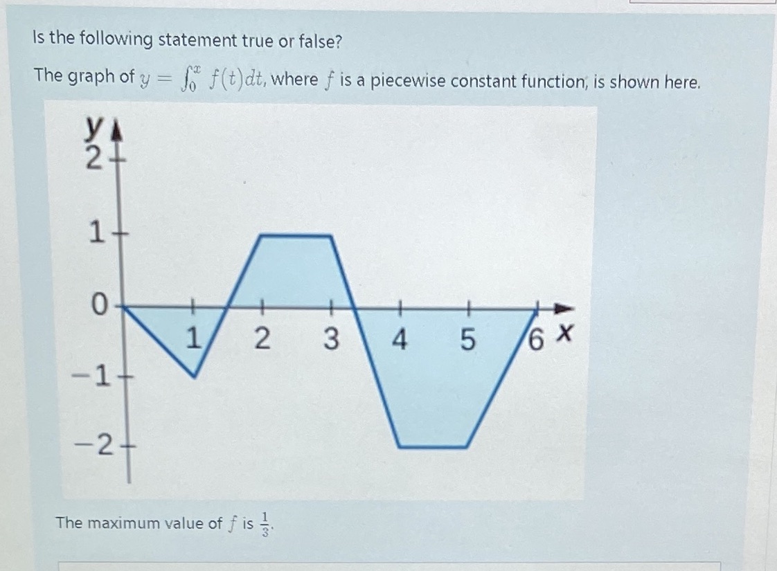 Is the following statement true or false? The