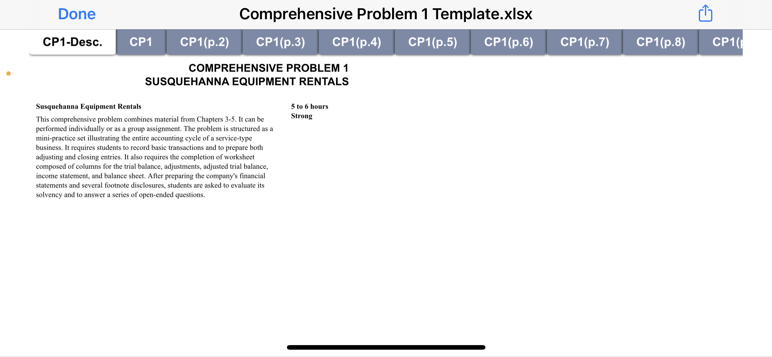 Done Comprehensive Problem 1 Template.xIsx
