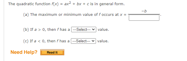 Find the minimum cur maximum value of the