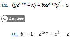 \fM(x, y) = yelTy + x - My = ely + 2xyely =