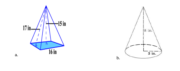 1.Find the surface area of each figure to the