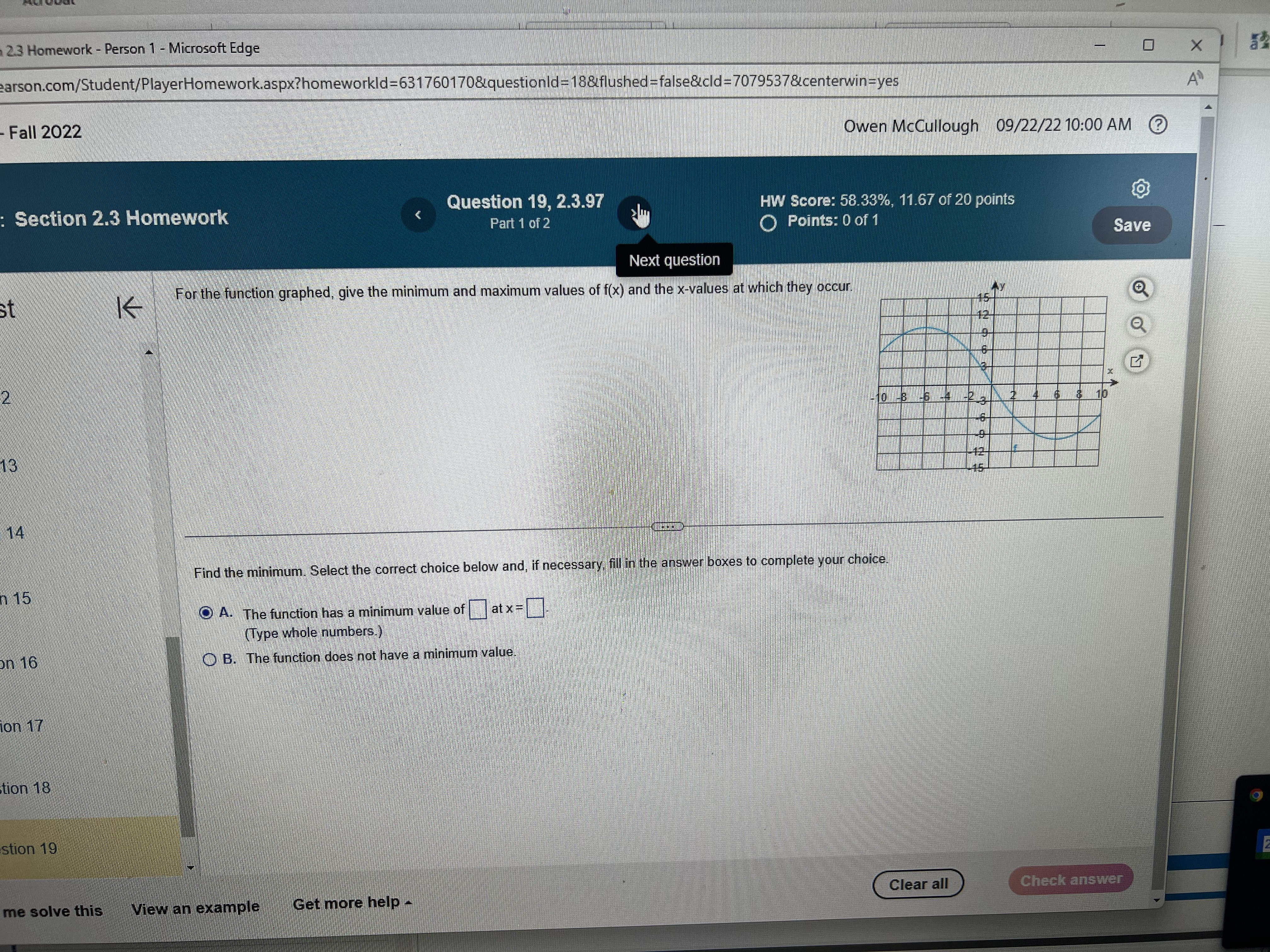 2.3 Homework - Person 1 - Microsoft Edge X