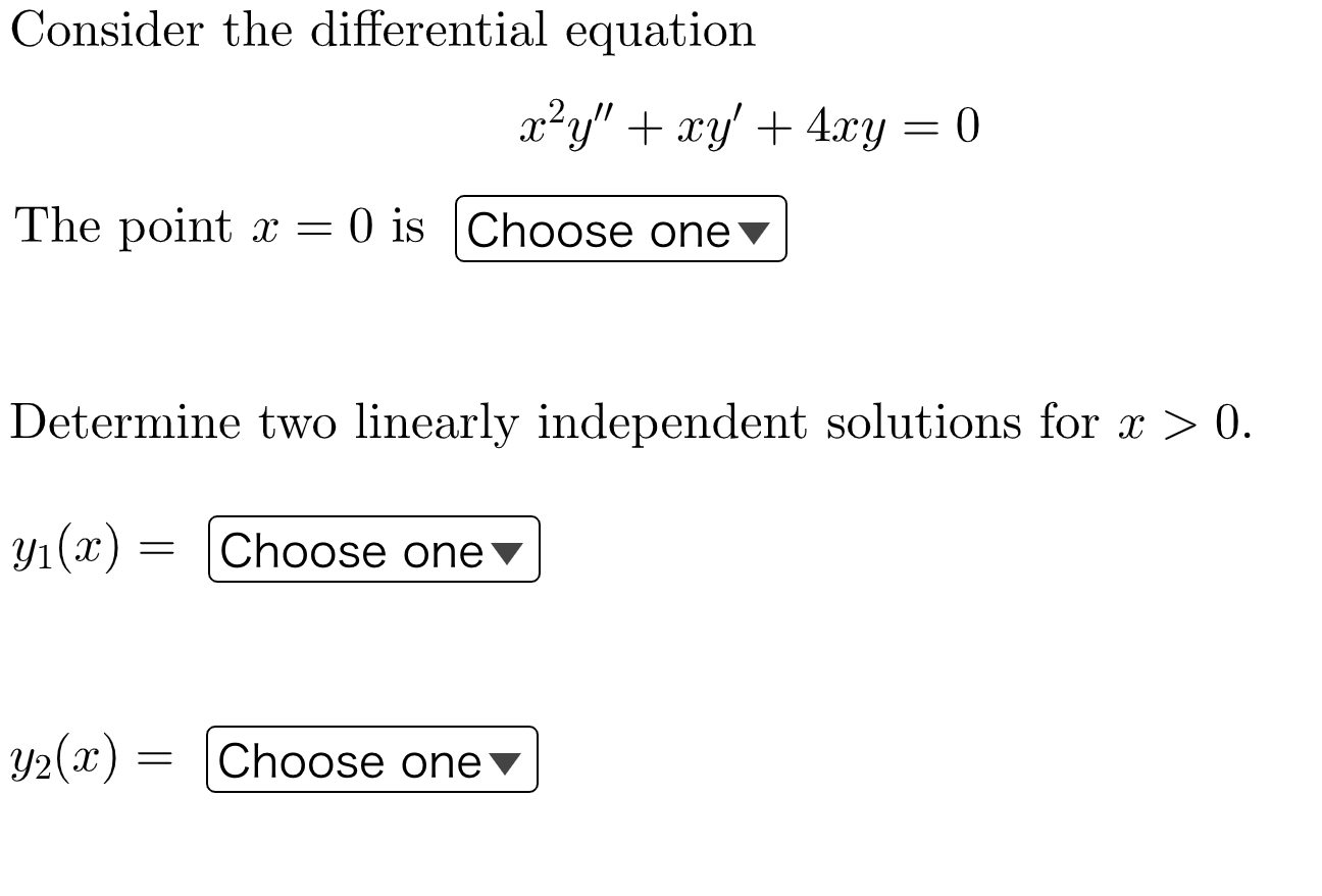Consider the differential equation 11723;" |