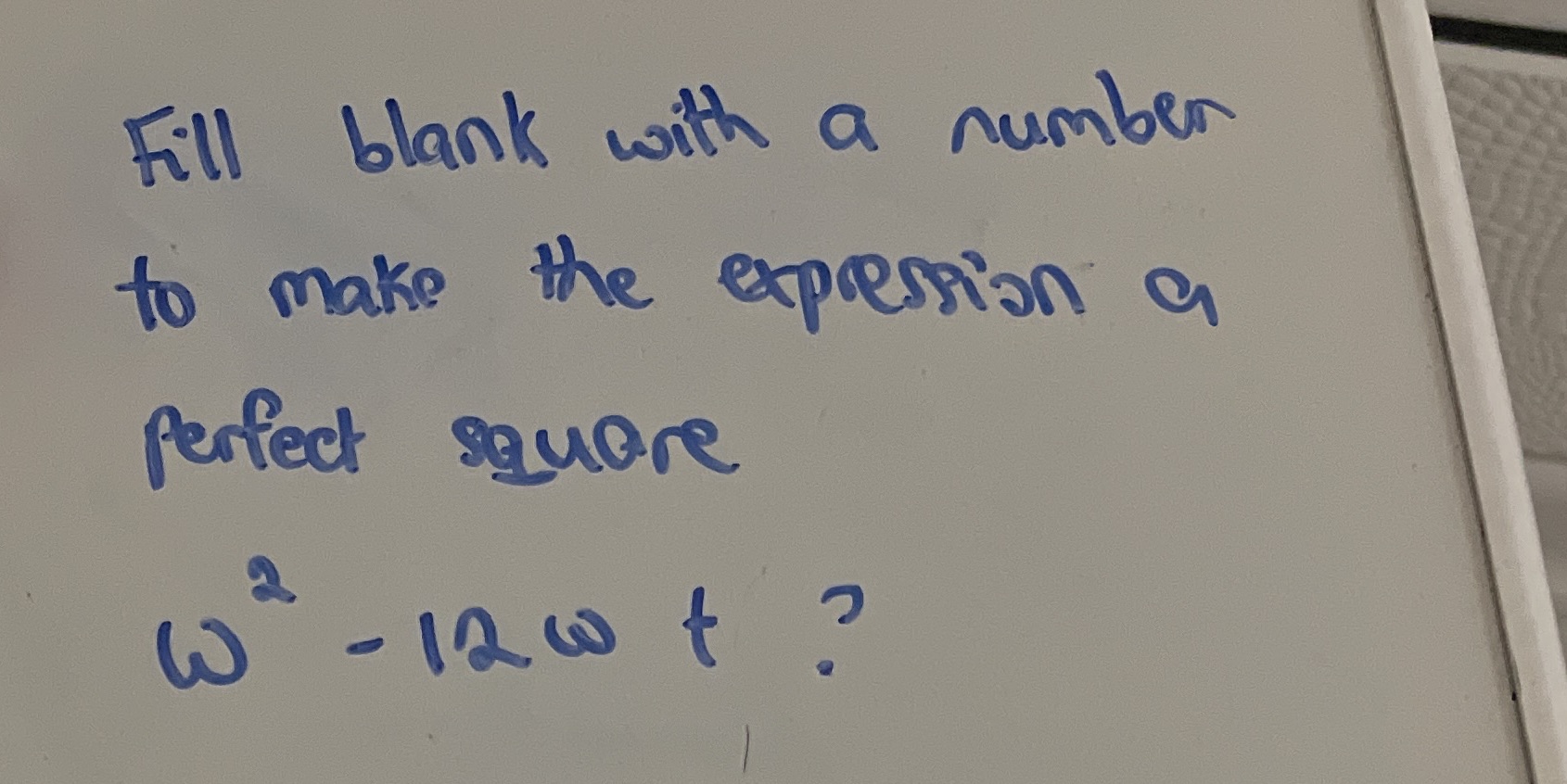 Fill blank with a number to make the expression a