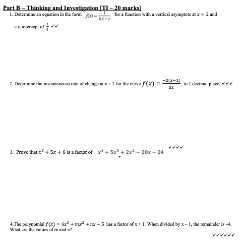 Part B - Thinking and Investigation [TI- 20