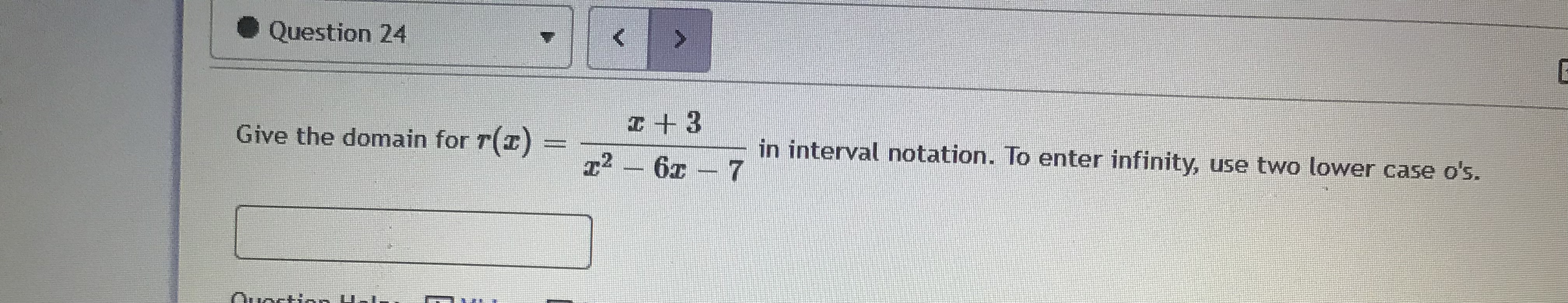 Question 20 > 30 The domain of the function f(I)
