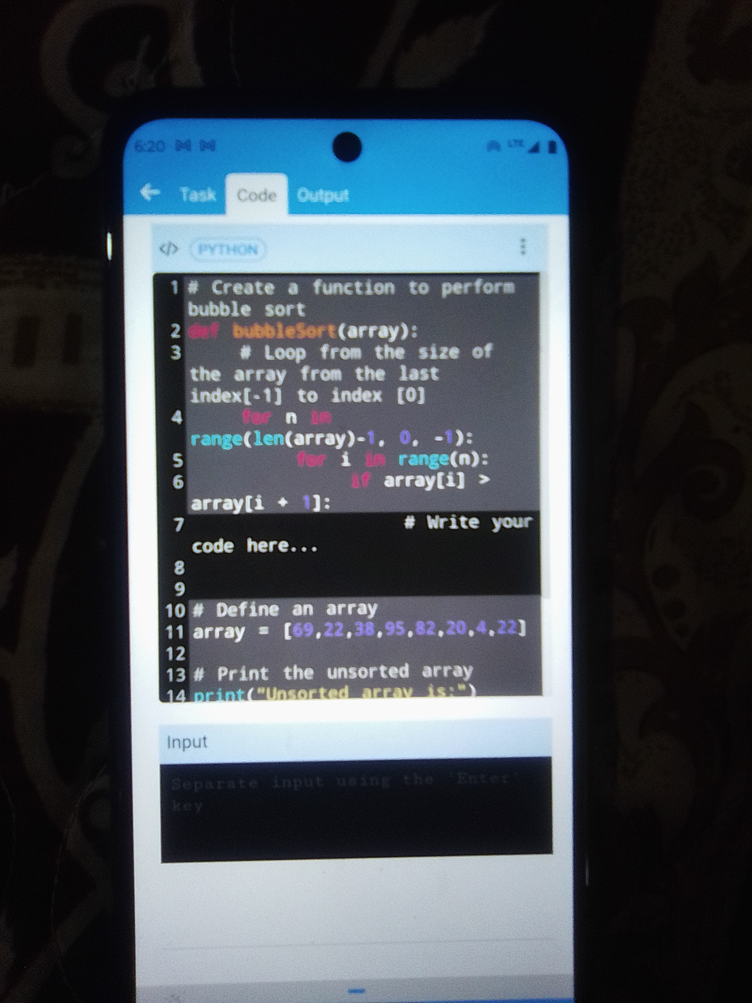 Instructionsg Write the code in the editable