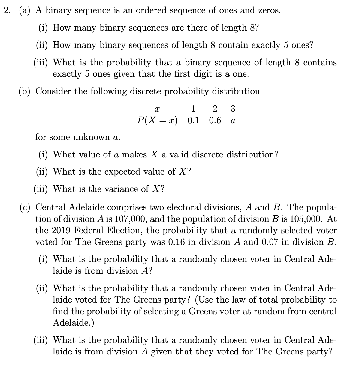 Please Answer 1. (a) Given A = {1, 4, a, H}, B =