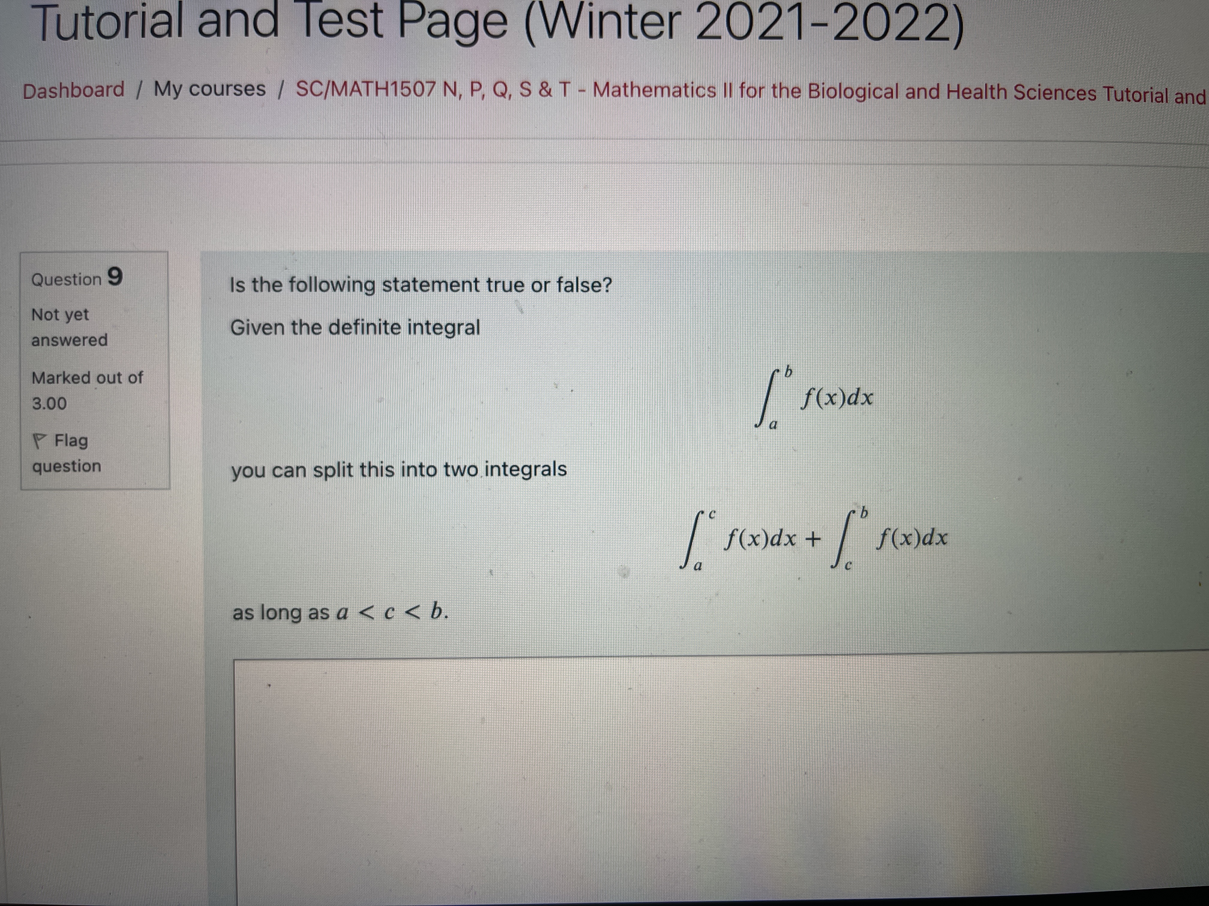 Tutorial and Test Page (Winter 2021-2022)