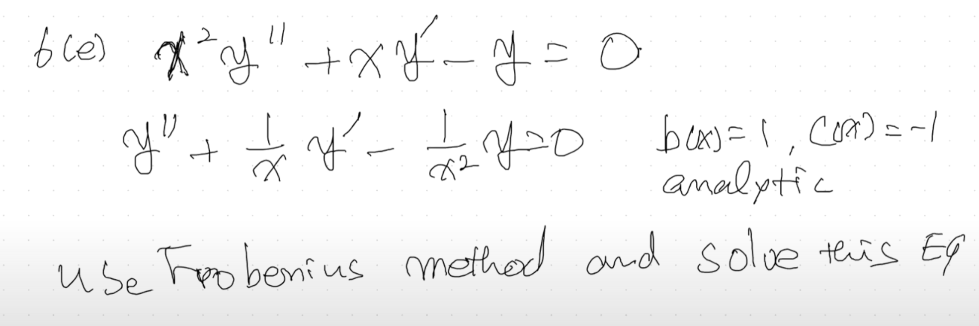 +xy - y = 0 X 2 boxj = 1, co)=-l analytic use