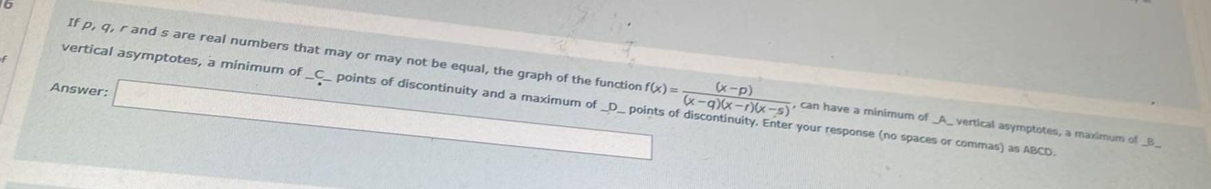 If p, q, r and s are real numbers that may or may