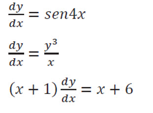 1- Solve the following EDO exercises by variable