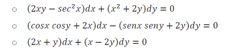 1- Solve the following EDO exercises by variable