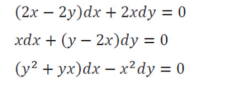 1- Solve the following EDO exercises by variable