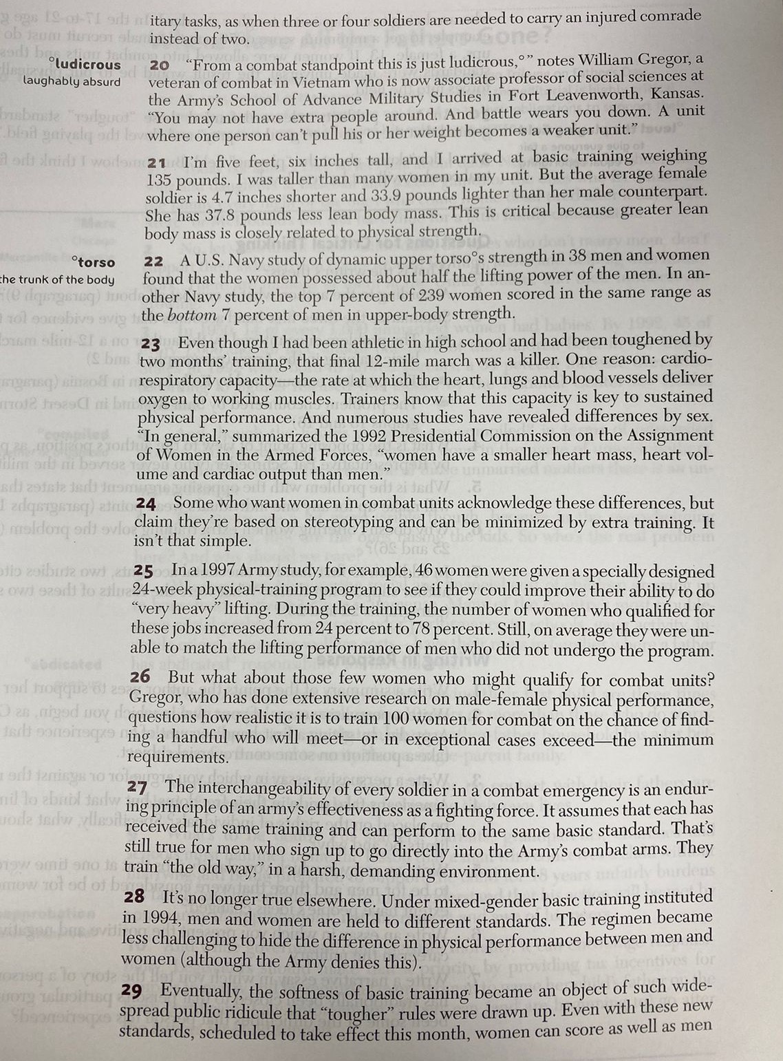 The reading below is entitled " Should Women Go