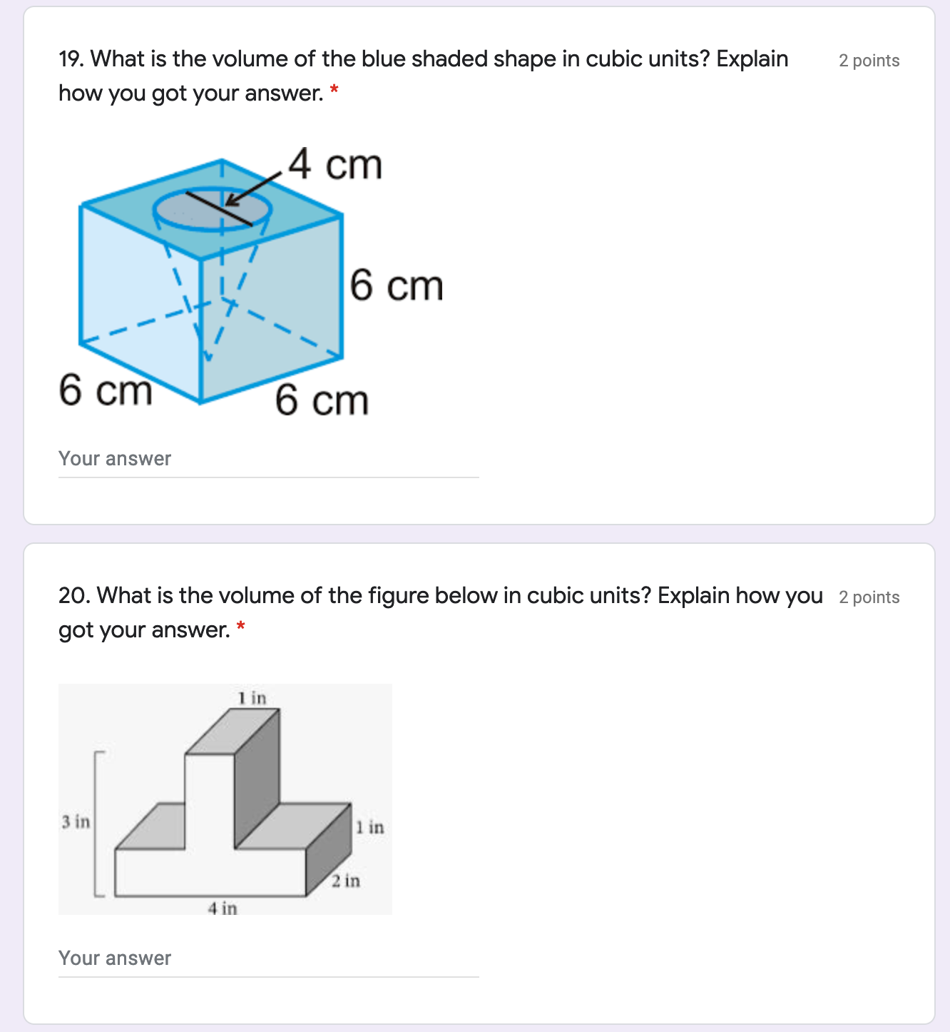 Only need the answers please. No need to show the