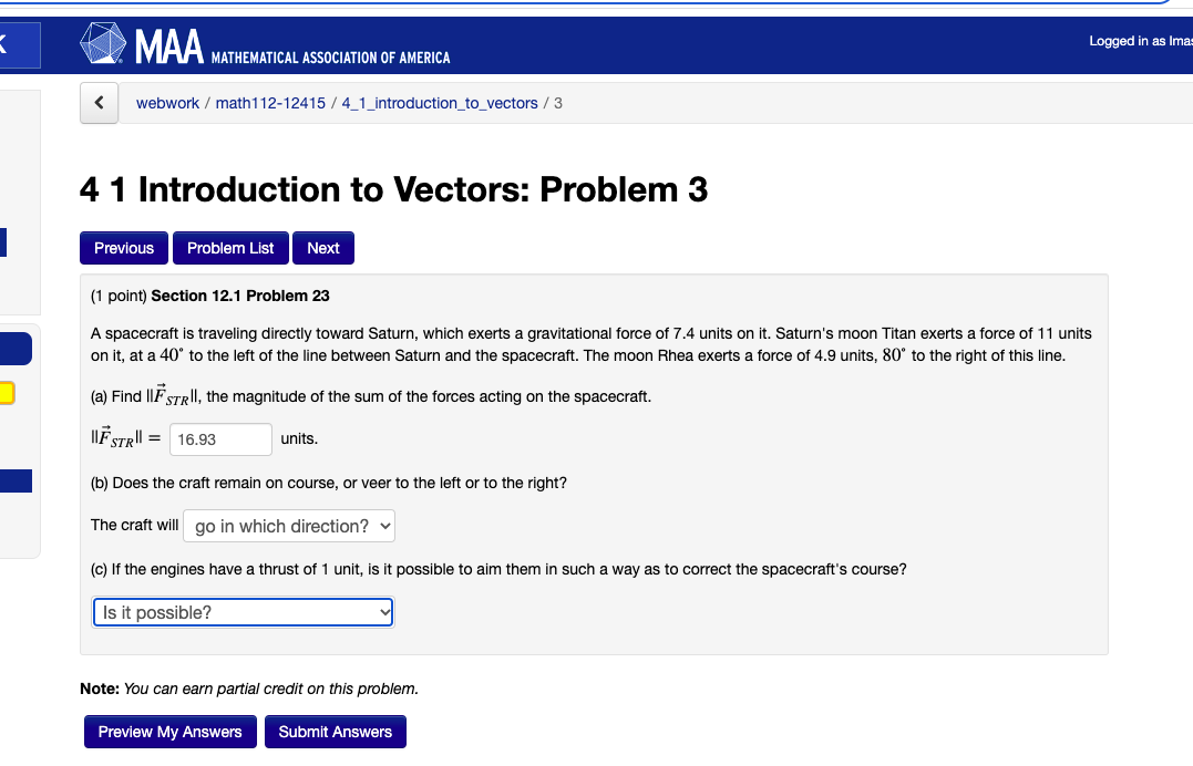 MM HATHEMATICAL ASSOCIATIDN OF AMERICA < webwork