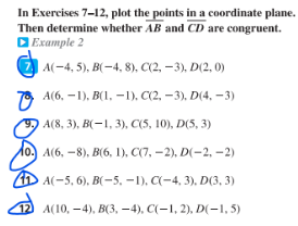 In Exercises 7-12, plot the points in a