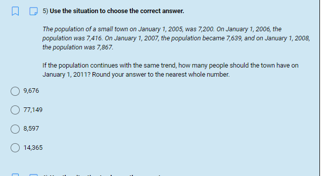 Subject : Algebra 1 Objective : Answer the given