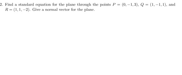 Using standard equation of a plane ax+by+cuz =f