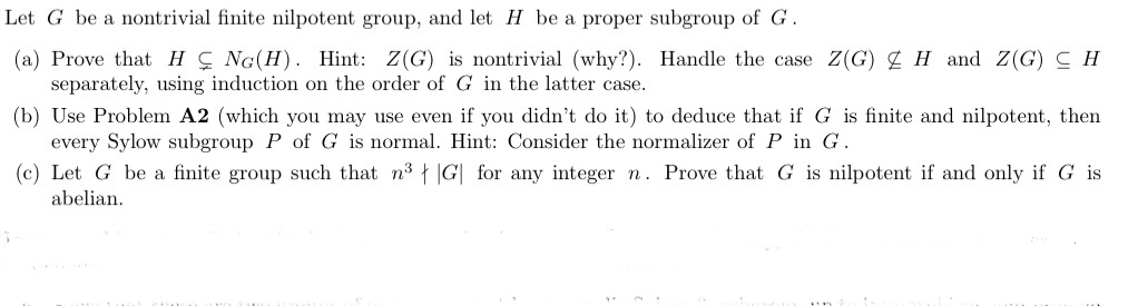 Let G be a nontrivial finite nilpotent group, and