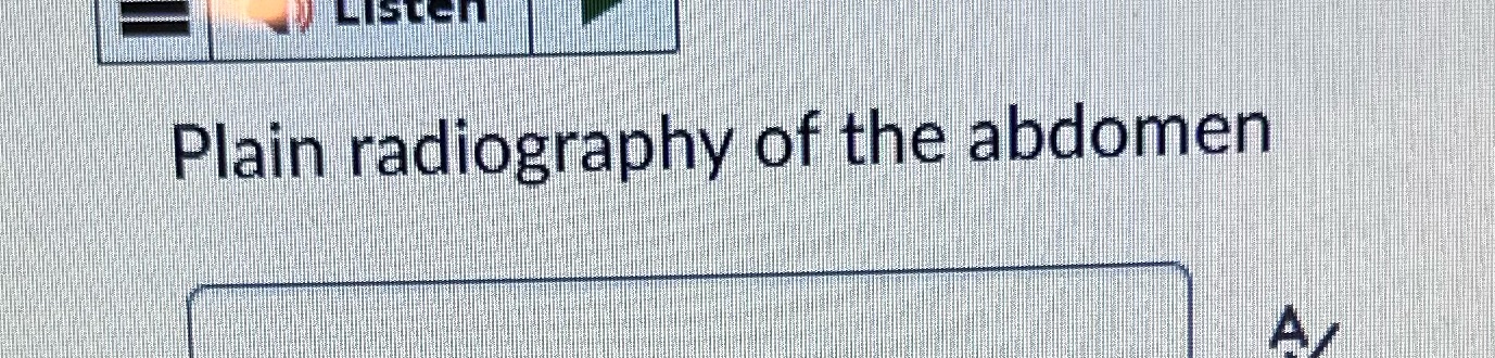 What is the root operation Plain radiography of