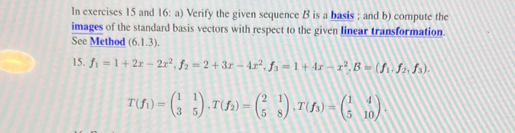 In exercises 15 and 16: a) Verify the given