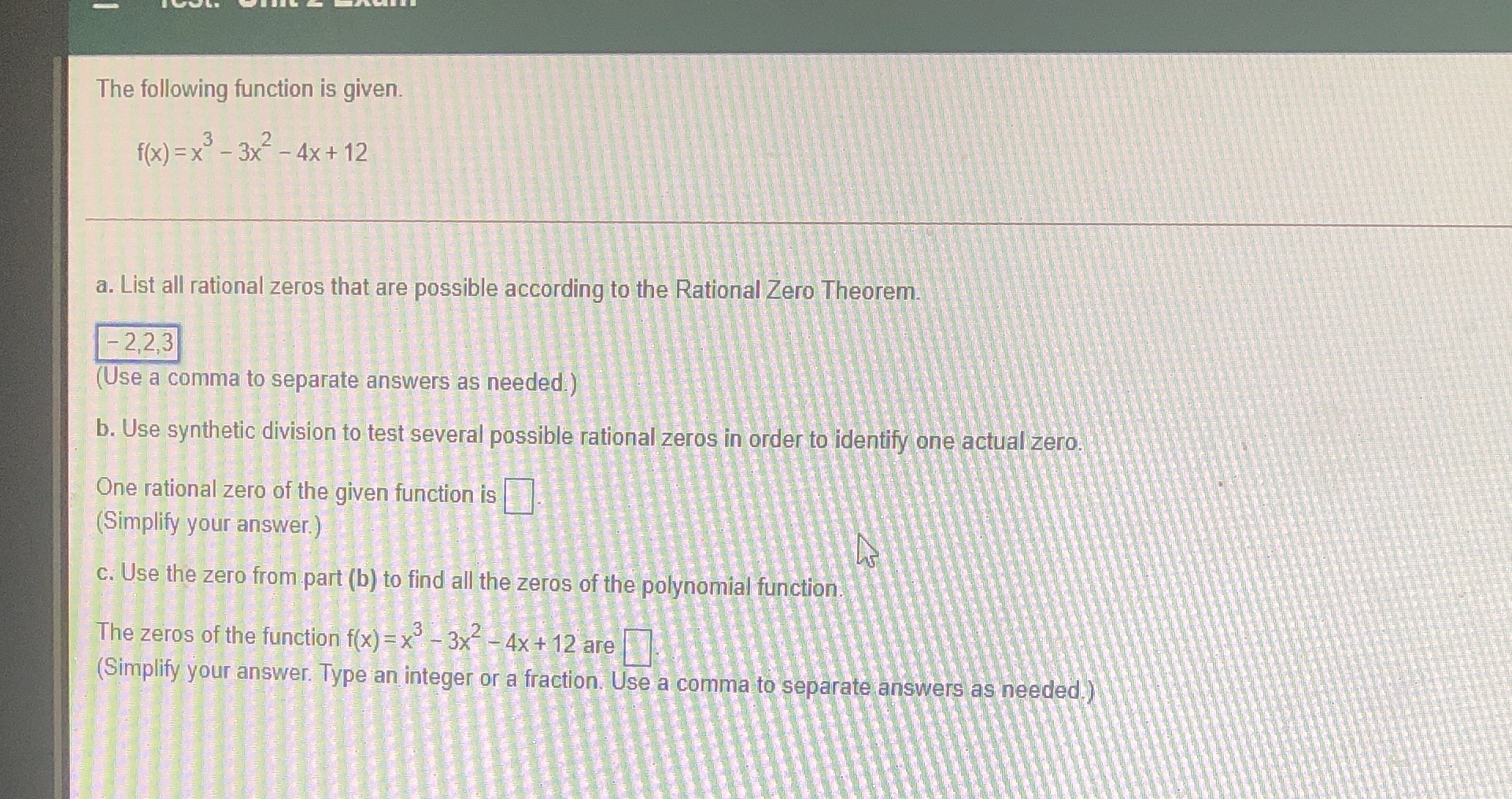 The following function is given. f ( x ) = x -