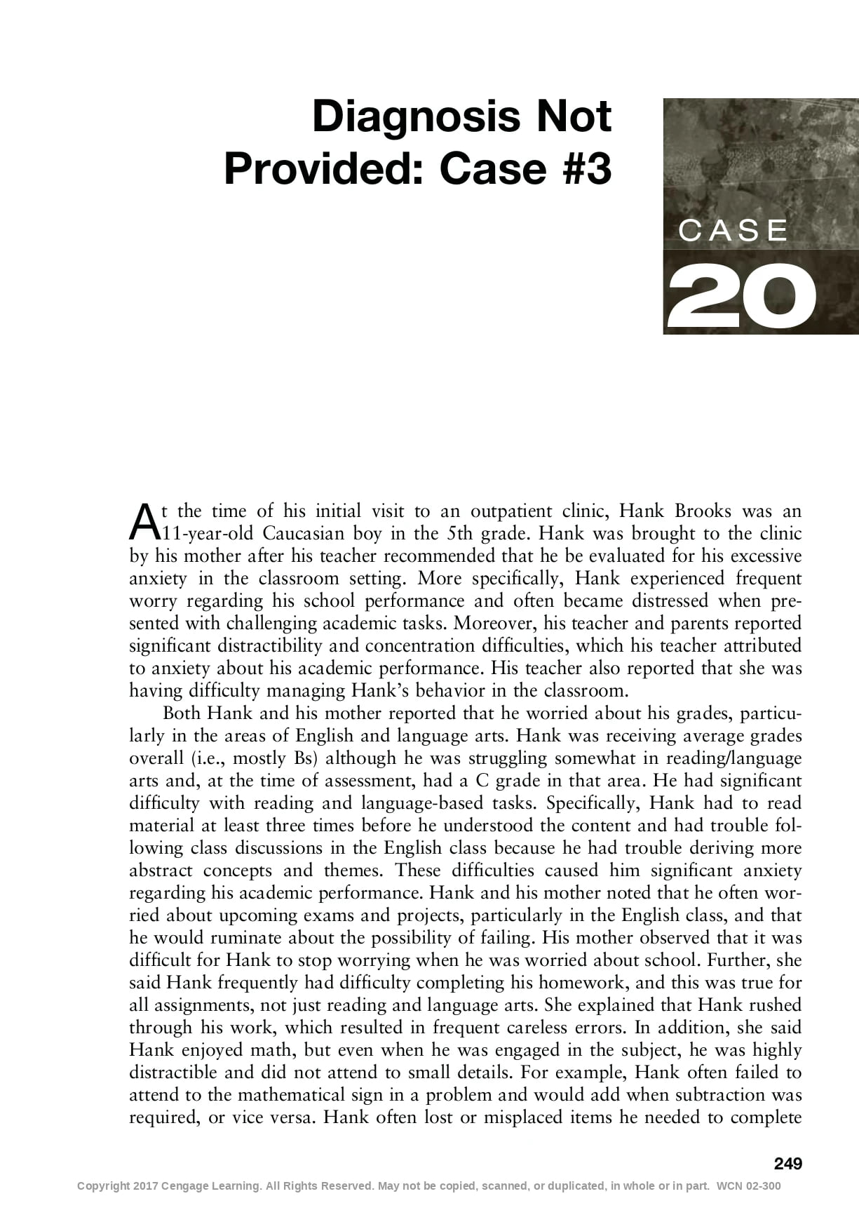 Case Study Formulation Assignment : Using the