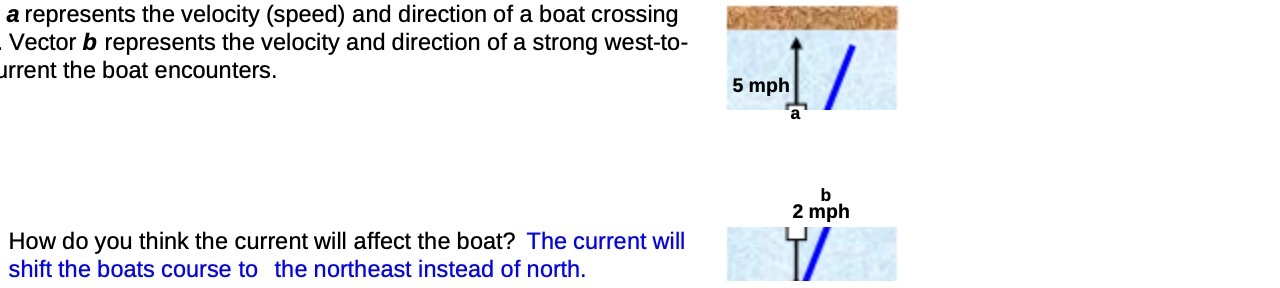 a represents the velocity (speed) and direction