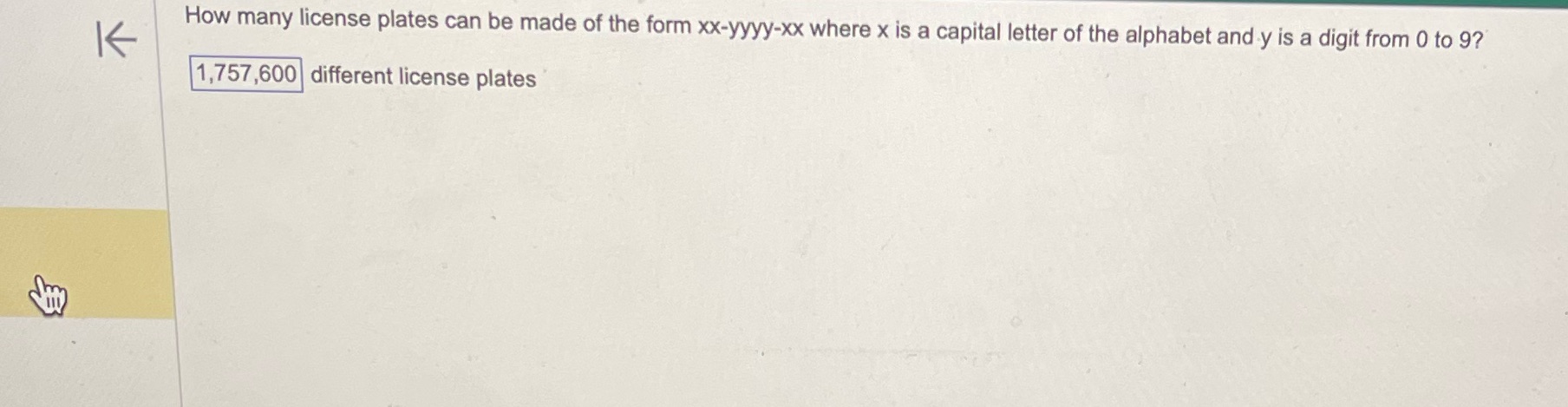 How many license plates can be made of the form