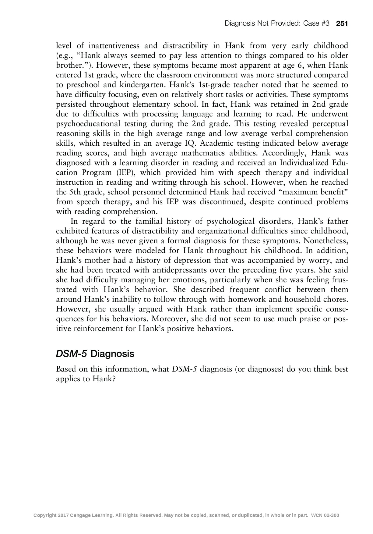 Case Study Formulation Assignment : Using the
