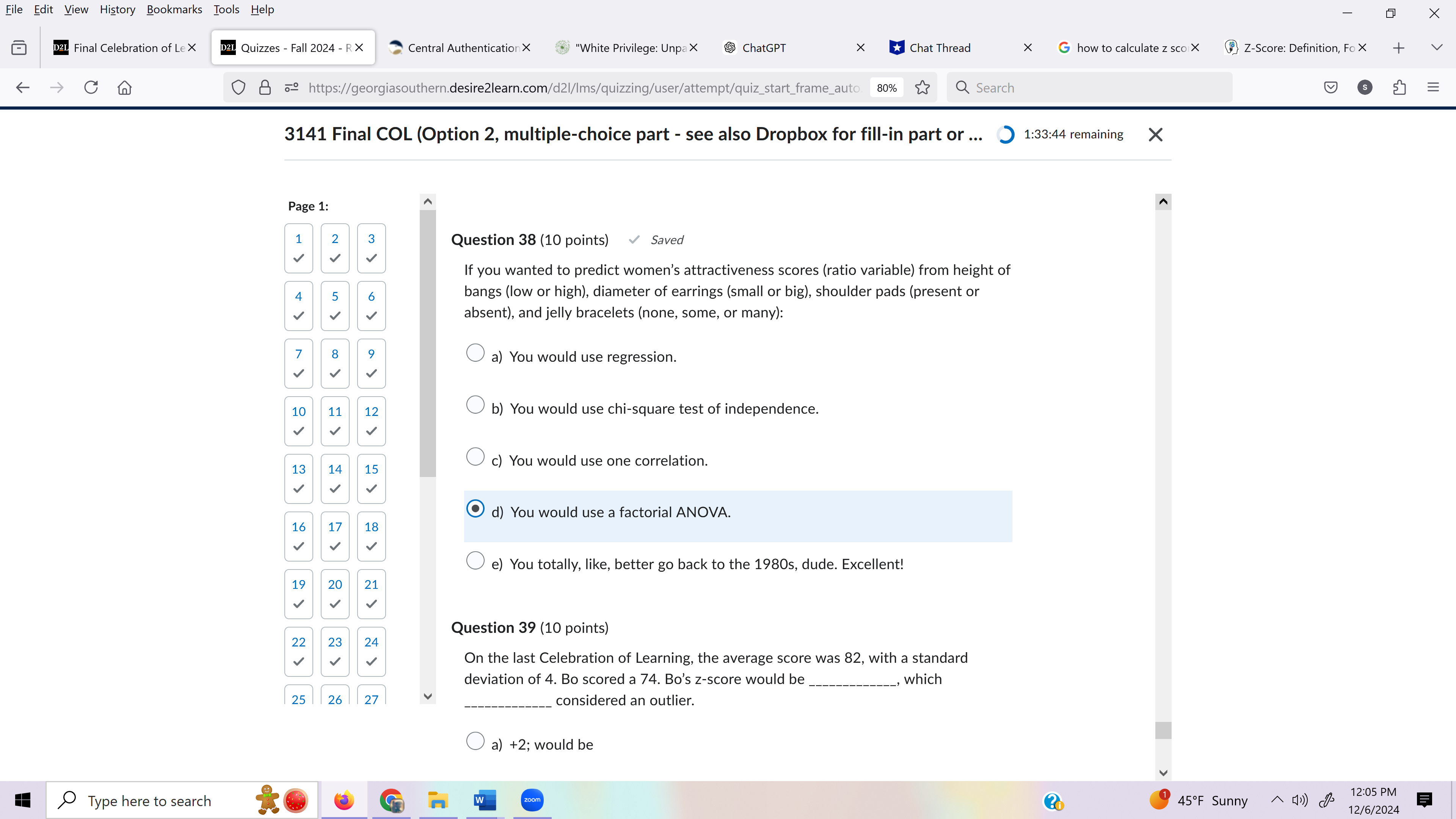 ummm what? I think Factorial anova File Edit View