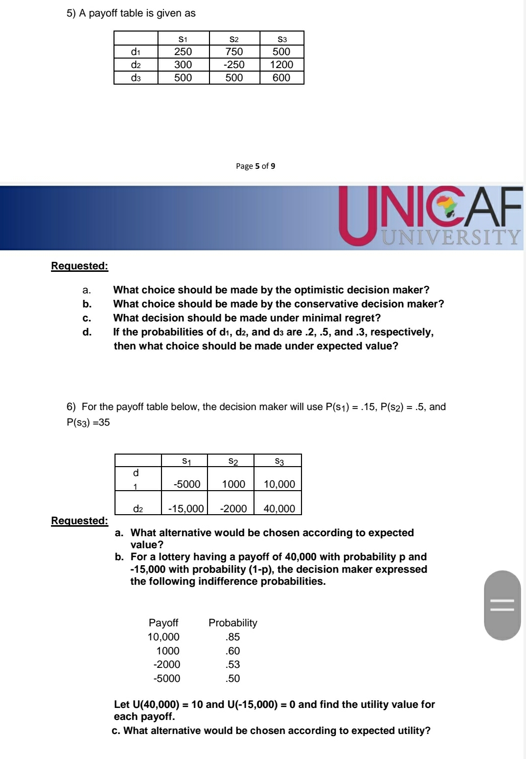 Can you answer number 5 and number 6, please show
