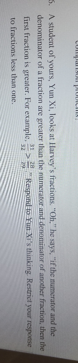 no cross multiplying or decimals A student of