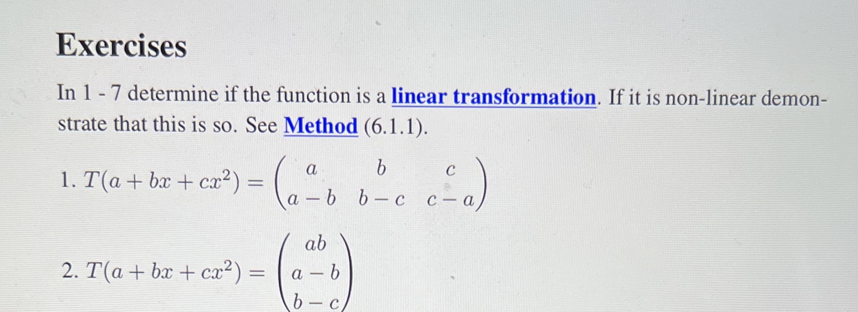 Please only do question 2 Thanks Exercises In 1 -