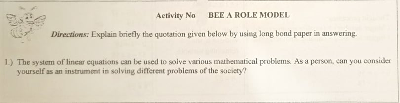 MATHEMATICS ACTIVITY 1 Activity No. 1: GRAPH ME
