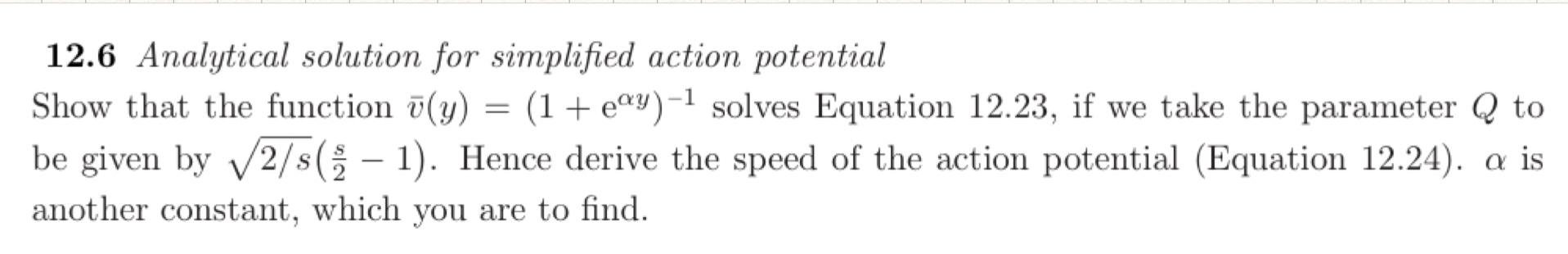 Please solve problem 12.6, including finding