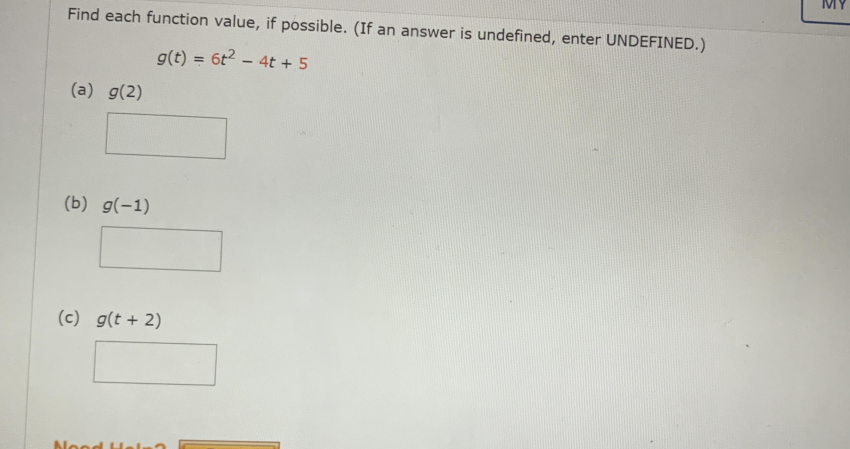 MY Find each function value, if possible. (If an