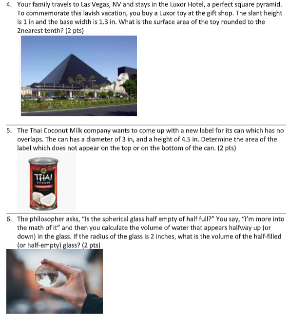 Show work: 4. Your family travels to Las Vegas,